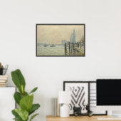 De Thames onder Westminster van Claude Monet Poster (Thuiskantoor)