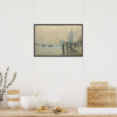 De Thames onder Westminster van Claude Monet Poster (Keuken)