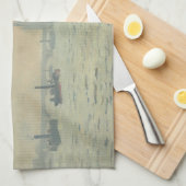 De Thames onder Westminster van Claude Monet Theedoek (Quarter Fold)