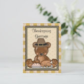 De Thanksgiving draagt de cartoonbriefkaart van de Feestdagenkaart (Staand voorkant)