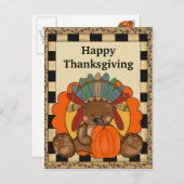 De Thanksgiving draagt het briefkaart van de (Voorkant / Achterkant)