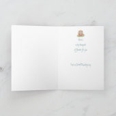 De Thanksgiving, geeft Bedankt, de Bloemen van de Feestdagen Kaart (Binnen)