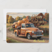 De Thanksgiving Harvest Truck Feestdagenkaart (Voorkant)