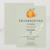 De Thanksgiving komt eraan! Diner pompoen V3 Kaart (Voorkant / Achterkant)