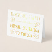 De Thanksgiving van de douane ontspant sparen de K Folie Kaarten (Voorkant)