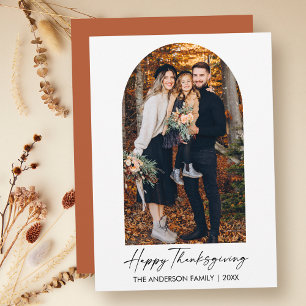 De Thanksgiving van de Fotoboog van het Manuscript Feestdagenkaart