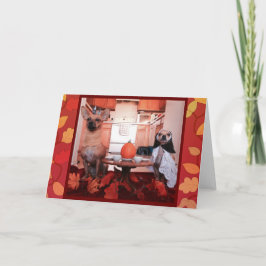 De Thanksgiving van de hond Feestdagen Kaart