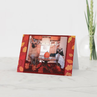 De Thanksgiving van de hond Feestdagen Kaart