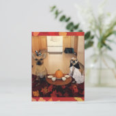 De Thanksgiving van de hond Feestdagenkaart (Staand voorkant)