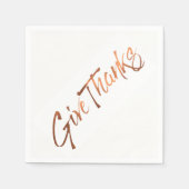 De Thanksgiving van de koper-blik geeft het manusc Servet (Voorkant)