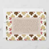 De Thanksgiving van de Vlekken van de Vlekken bors Feestdagenkaart (Achterkant)