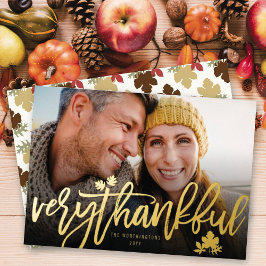 De Thanksgiving van de Vlekken van de Vlekken bors Folie Feestdagenkaart