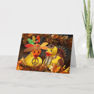 De Thanksgiving van Ducky! Feestdagen Kaart