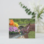 De Thanksgiving van het paard Feestdagenkaart (Staand voorkant)
