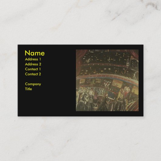 DE THEATER VISITEKAARTJE (Voorkant)