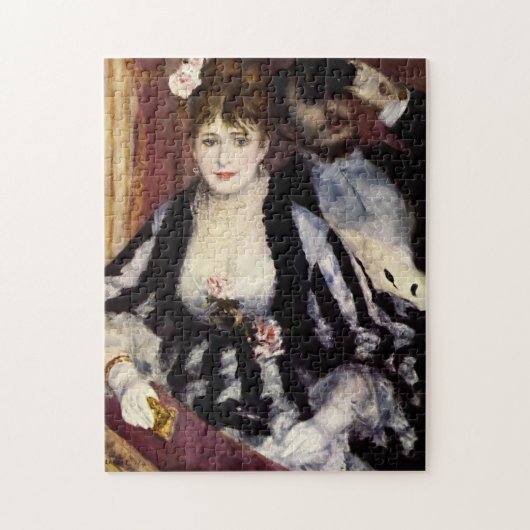 De theaterdoos van Renoir Impressionist Painting Legpuzzel (Verticaal)