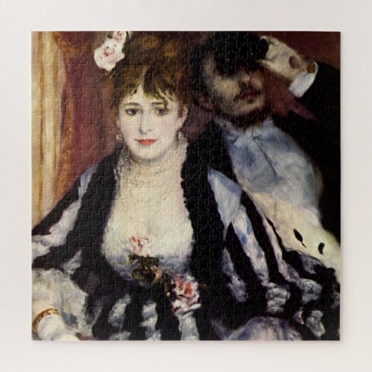 De theaterdoos van Renoir Impressionist Painting Legpuzzel (Verticaal)