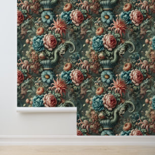 De theatrale kunst van de dorst - Gothic Floral De Behang