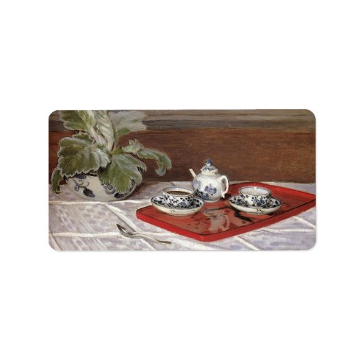 De thee die is ingesteld door Claude Monet Etiket (Voorkant)