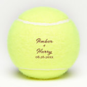 De Thee Is Geserveerd Grappige Stunt Monogram & Na Tennisballen (Achterkant)