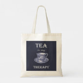 De thee is mijn therapie Canvas tas (Achterkant)