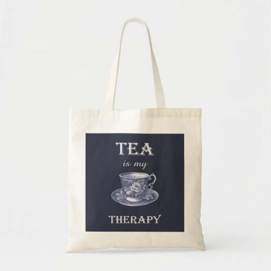 De thee is mijn therapie Canvas tas (Voorkant)