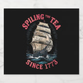 De thee morsen sinds 1773 4 juli bier etiket (Enkel label)