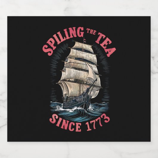 De thee morsen sinds 1773 4 juli bier etiket (Enkel label)