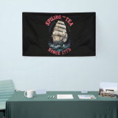 De thee morsen sinds 1773 4 juli spandoek (Beurs)