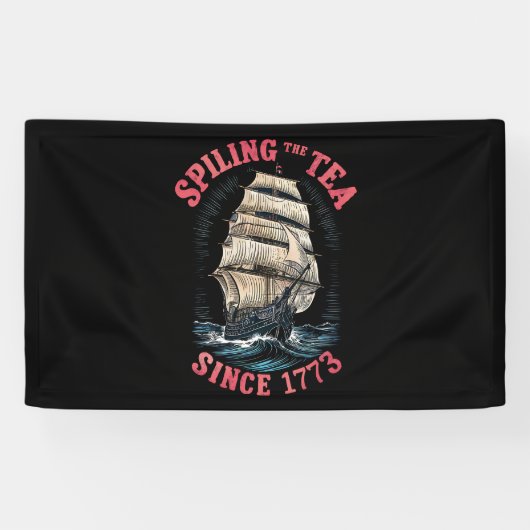 De thee morsen sinds 1773 4 juli spandoek (Horizontaal)