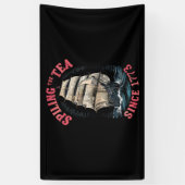 De thee morsen sinds 1773 4 juli spandoek (Verticaal)