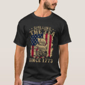 De thee morsen sinds 1773 Grappige Amerikaanse Ret T-shirt (Voorkant)