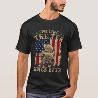 De thee morsen sinds 1773 Grappige Amerikaanse Ret T-shirt