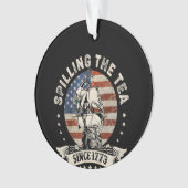 De thee morsen sinds 1773 Patriottisch 4 juli Ornament (voorkant)