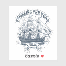 De thee morsen sinds 1773 | Zeilboot Sticker