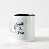 De thee morsen tweekleurige koffiemok (Voorkant links)