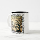 De thee morsen tweekleurige koffiemok (Voorkant links)