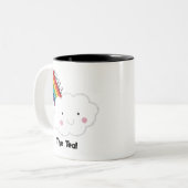 De thee morsen tweekleurige koffiemok (Voorkant links)