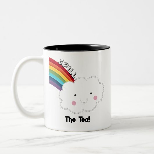 De thee morsen tweekleurige koffiemok (Links)