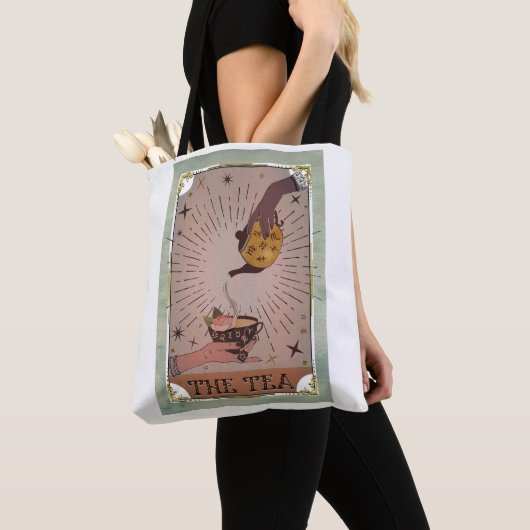 De Thee Tarot Witchy Kettle & Teacup Tote Bag (Dichtbij)