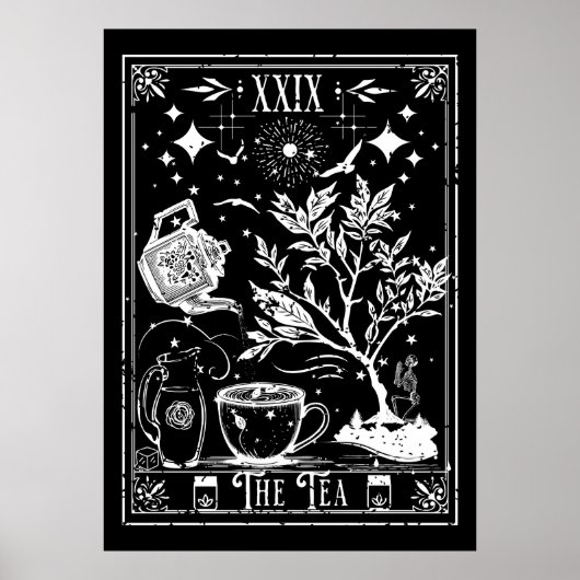 De Thee Tarotkaart Poster (Voorkant)