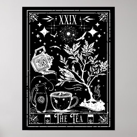 De Thee Tarotkaart Poster (Voorkant)