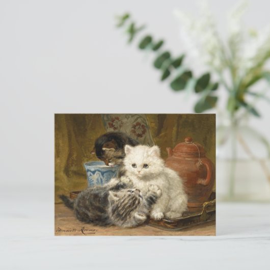 De Thee van de middag - ronner-Knip Briefkaart (Staand voorkant)