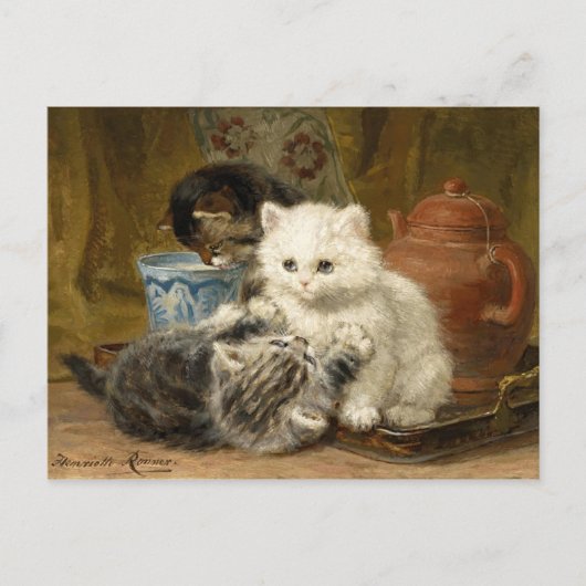 De Thee van de middag - ronner-Knip Briefkaart (Voorkant)