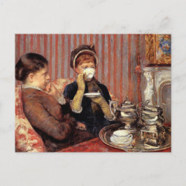 De thee van Mary Cassatt ansichtkaart Briefkaart
