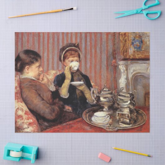 De thee van Mary Cassatt-weefselpapier Tissuepapier (Craft)