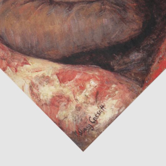 De thee van Mary Cassatt-weefselpapier Tissuepapier (Detail)