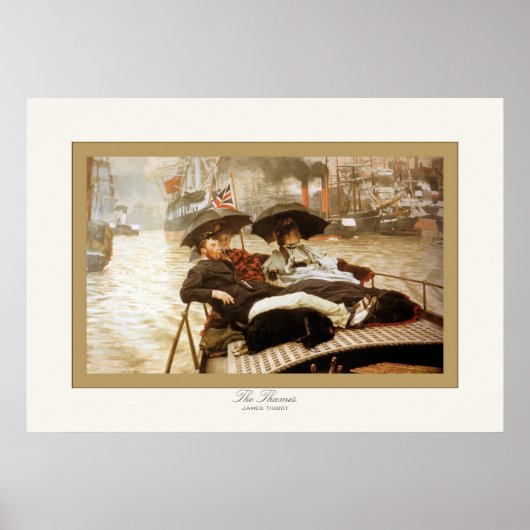De Theems ~ James Tissot ~ Fine Art Poster (Voorkant)