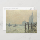 De Theems onder Westminster door Claude Monet Briefkaart (Voorkant / Achterkant)