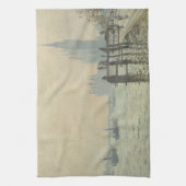 De Theems onder Westminster door Claude Monet Theedoek (Verticaal)